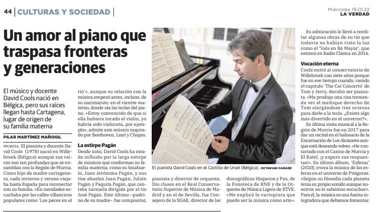 David Cools Interview in La Verdad